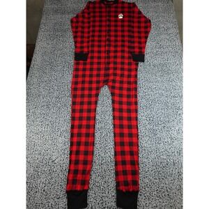 LazyOne‎ FlapJacks Union Unisex Large Red Buffalo Plaid New Bear Cheek Pajamas